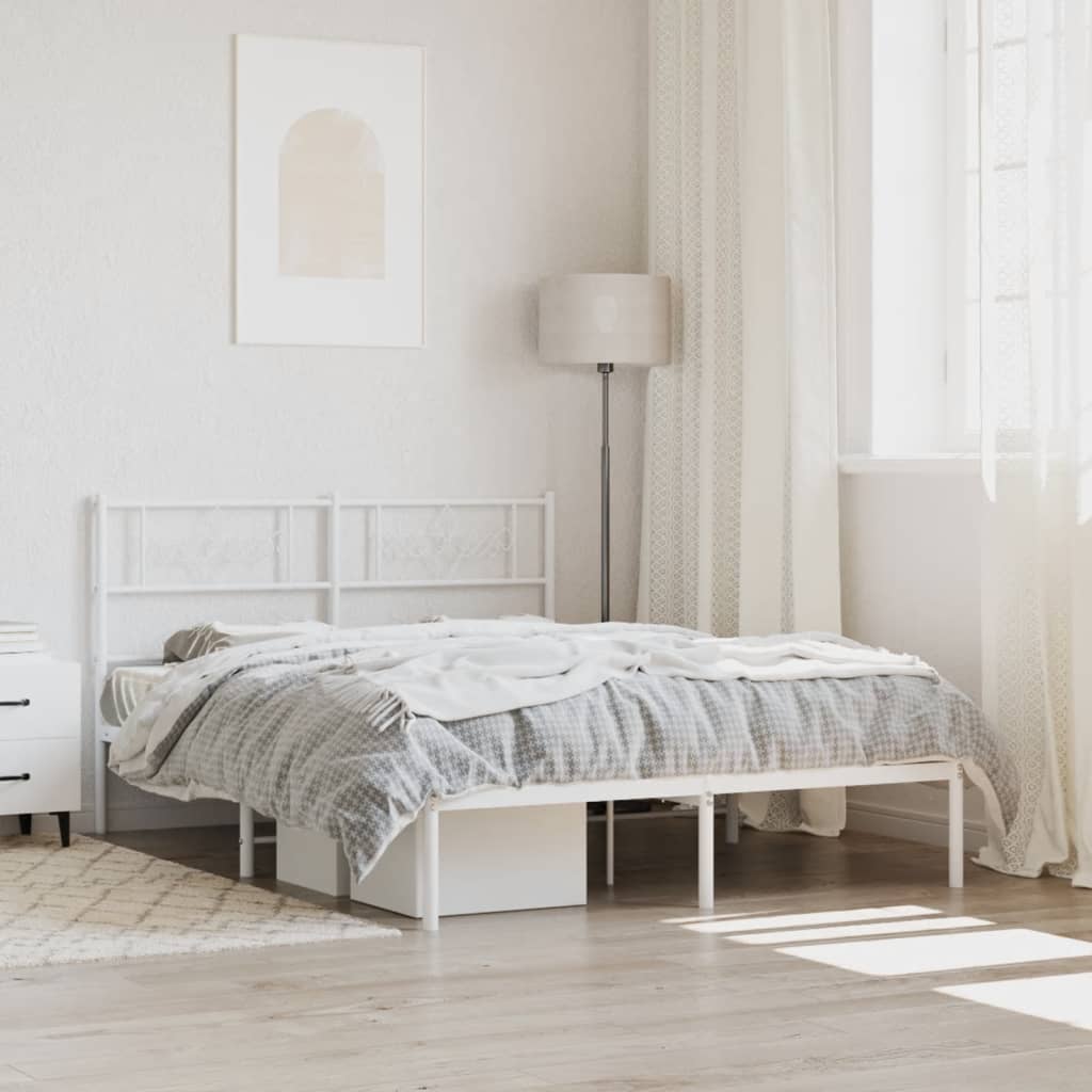 Metal Bed Frame Without Mattress 183X213Cm