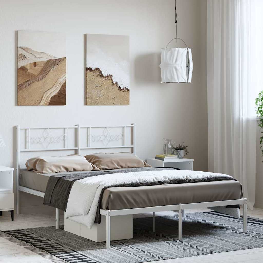 Metal Bed Frame Without Mattress 183X213Cm