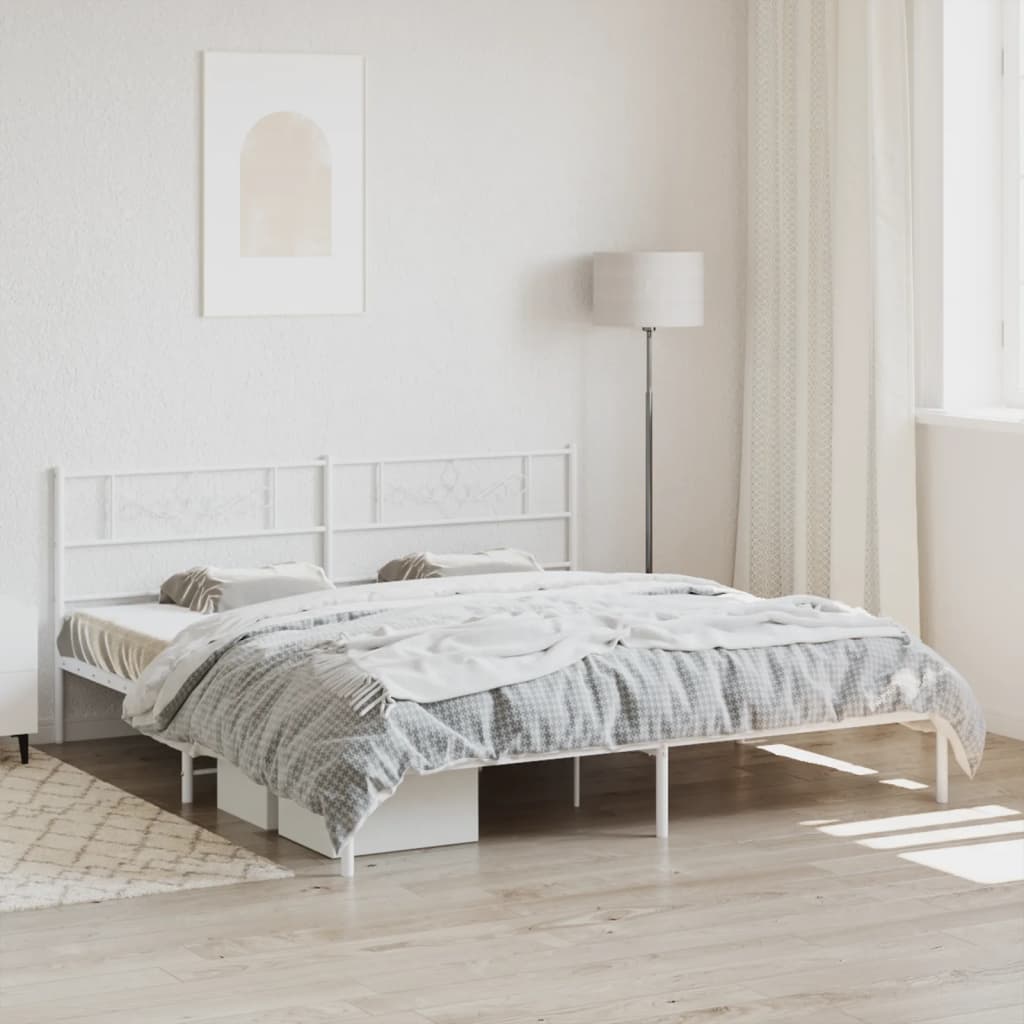 Metal Bed Frame Without Mattress 183X213Cm