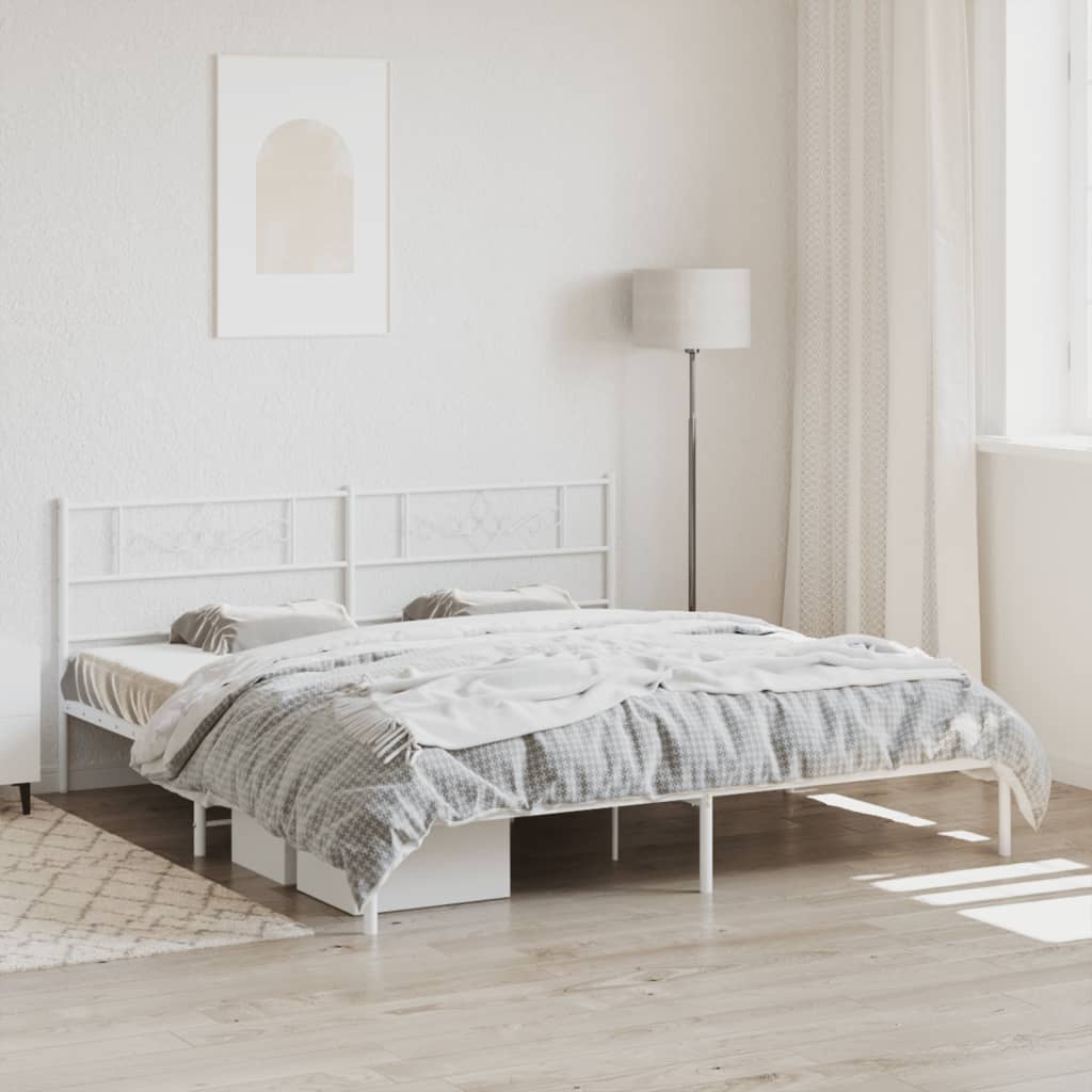 Metal Bed Frame Without Mattress 183X213Cm