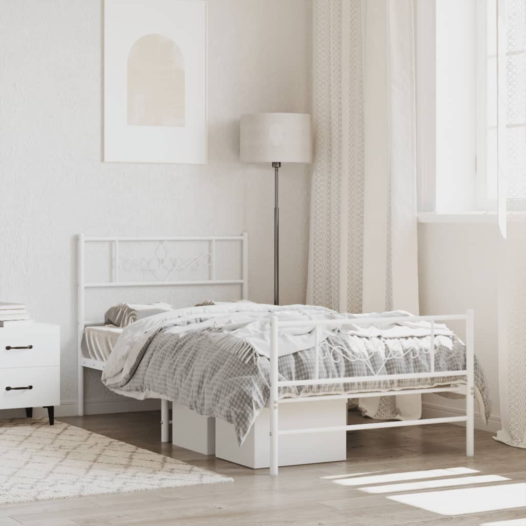 Metal Bed Frame Without Mattress 183X213Cm