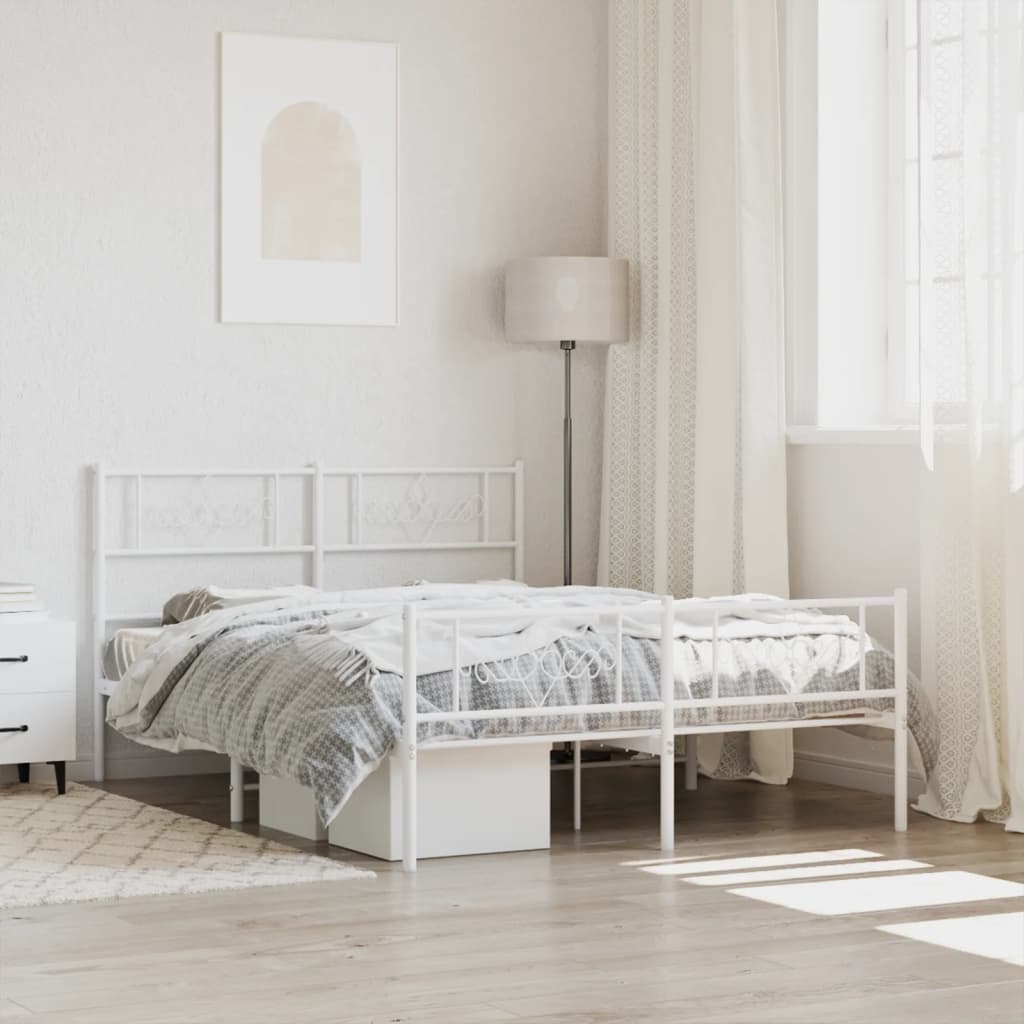 Metal Bed Frame Without Mattress 183X213Cm