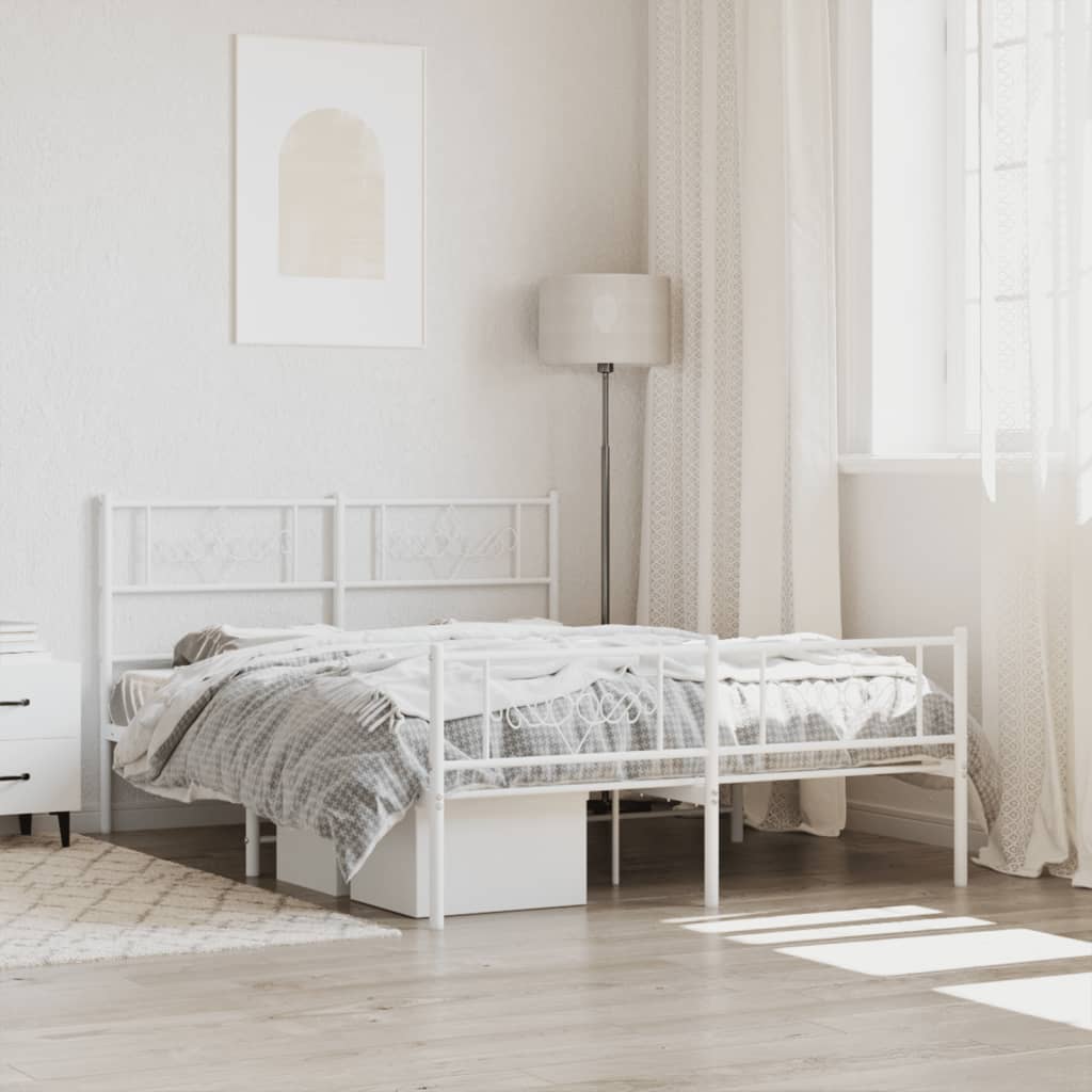 Metal Bed Frame Without Mattress 183X213Cm