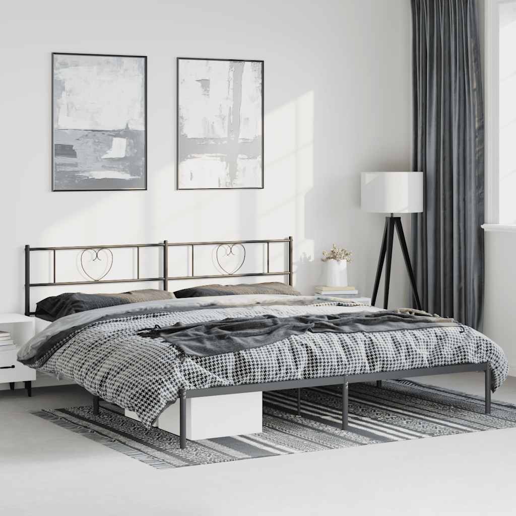 Metal Bed Frame Without Mattress With Footboard 90X190Cm