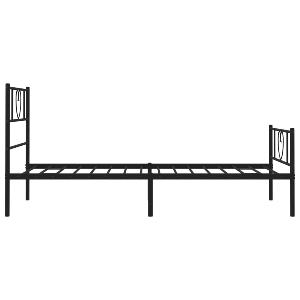 Metal Bed Frame Without Mattress With Footboard 90X190Cm
