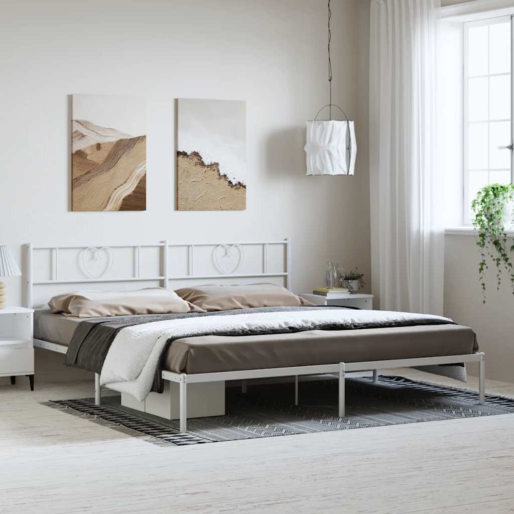 Metal Bed Frame Without Mattress With Footboard 90X190Cm