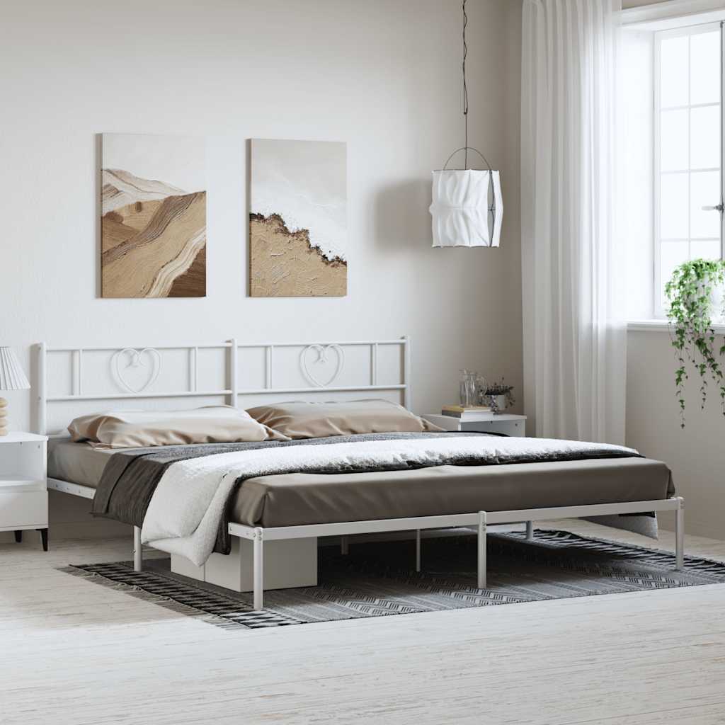 Metal Bed Frame Without Mattress With Footboard 90X190Cm