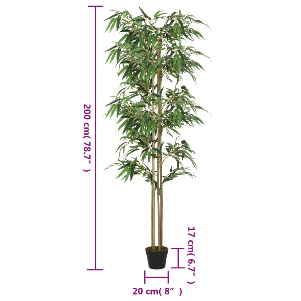 Artificial Bamboo Tree 1520 Leaves 200 cm Green - Massive Discounts