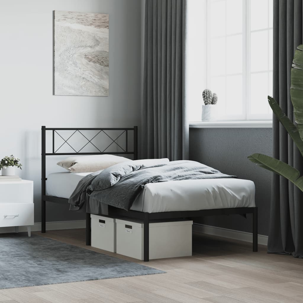 Metal Bed Frame Without Mattress 193X203Cm