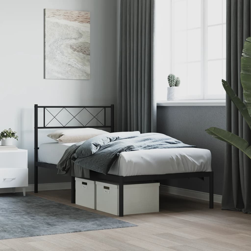 Metal Bed Frame Without Mattress 193X203Cm
