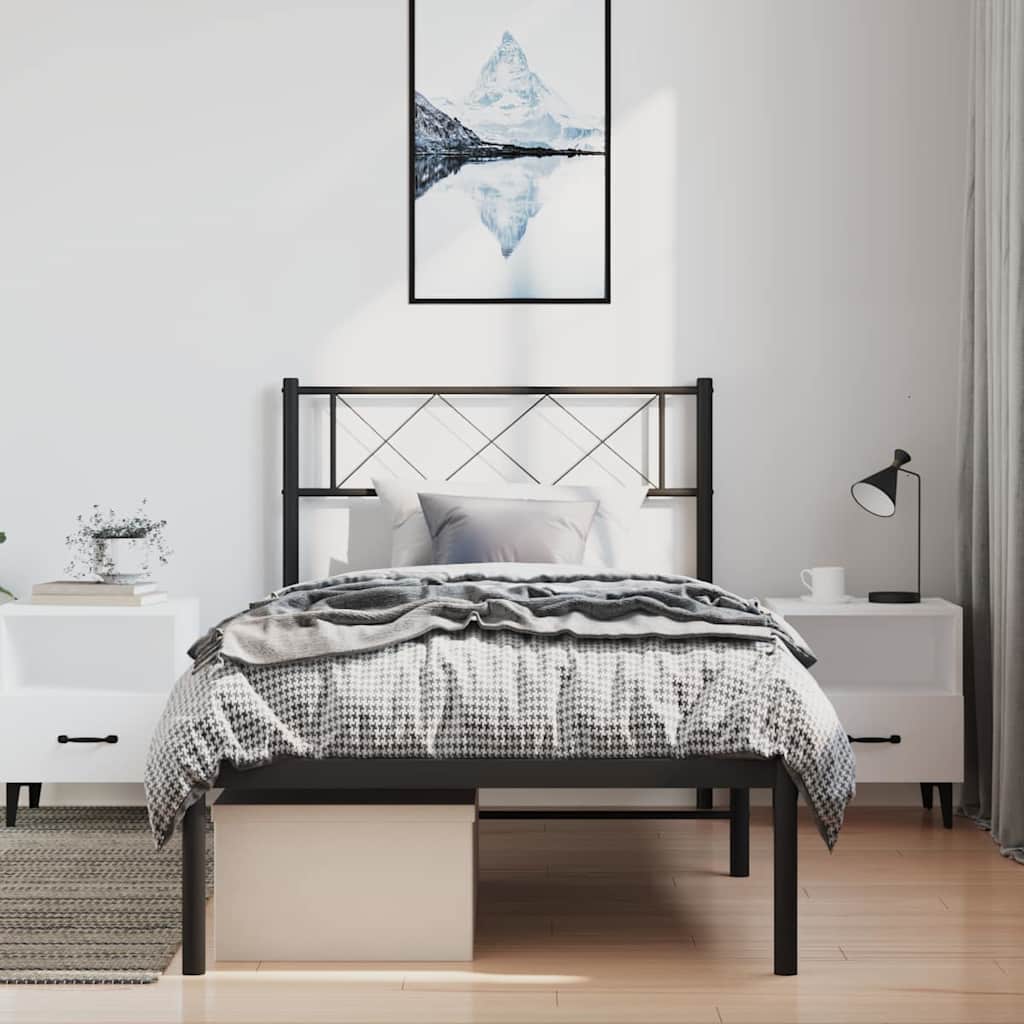 Metal Bed Frame Without Mattress 193X203Cm
