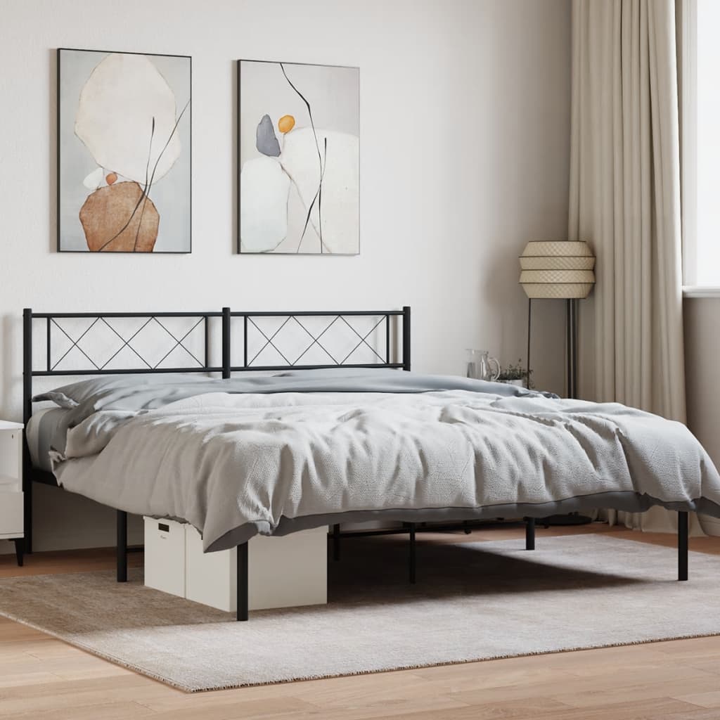Metal Bed Frame Without Mattress 193X203Cm