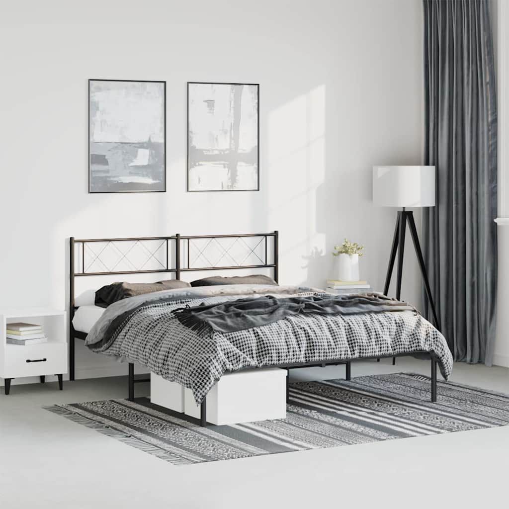 Metal Bed Frame Without Mattress 193X203Cm