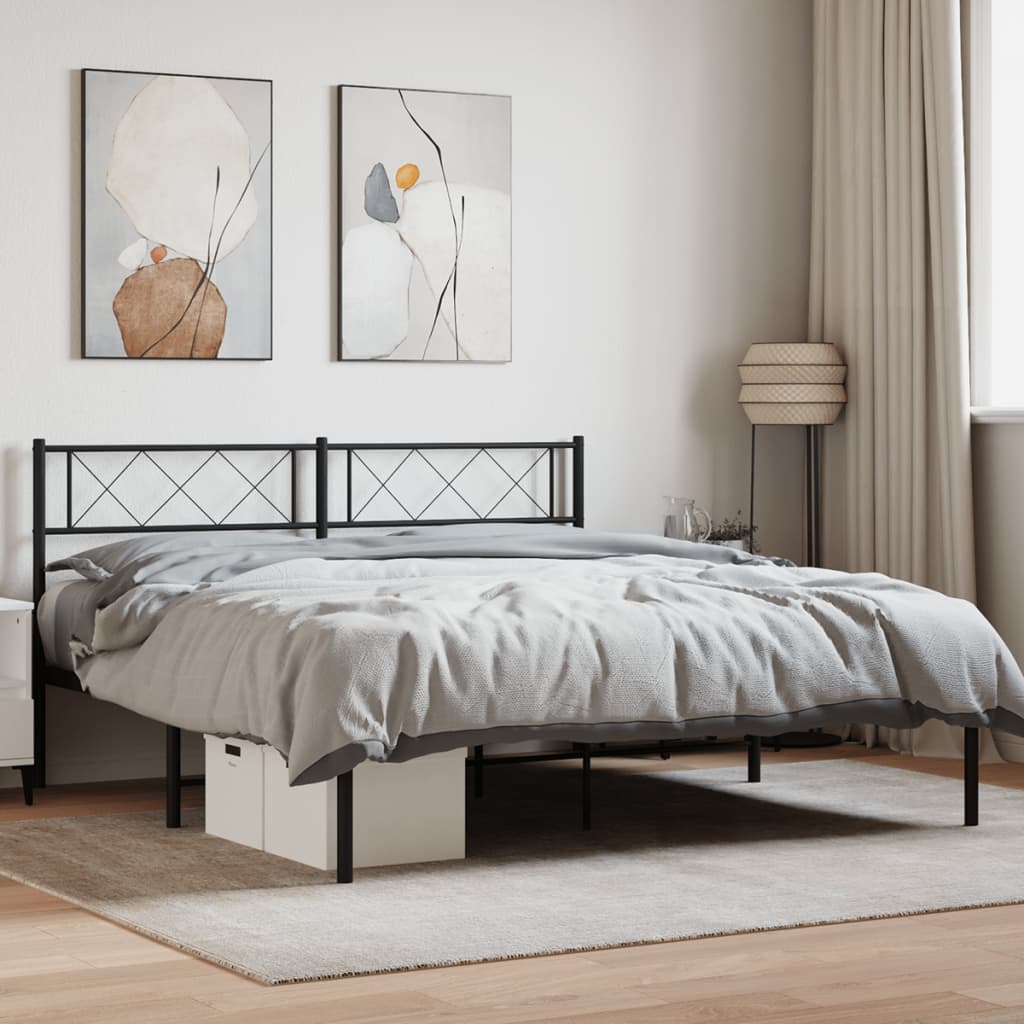 Metal Bed Frame Without Mattress 193X203Cm