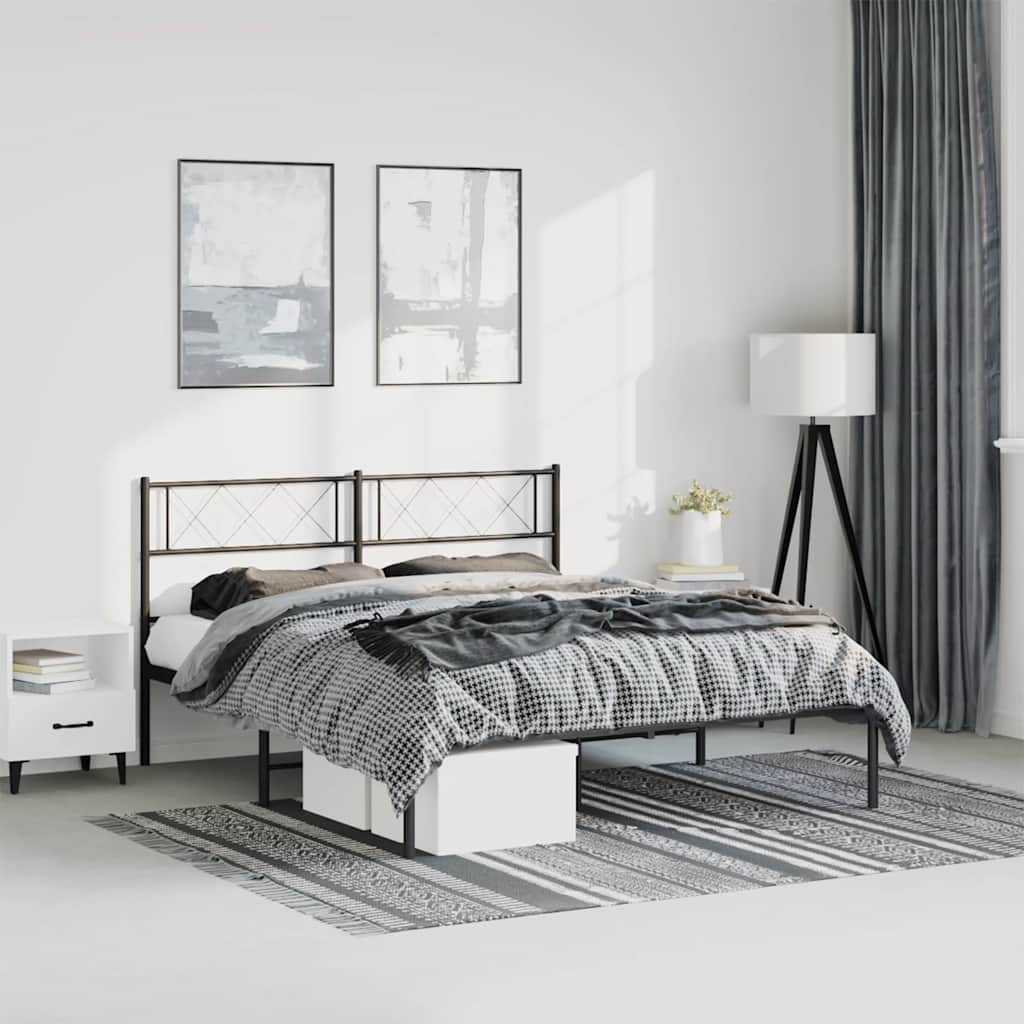 Metal Bed Frame Without Mattress 193X203Cm