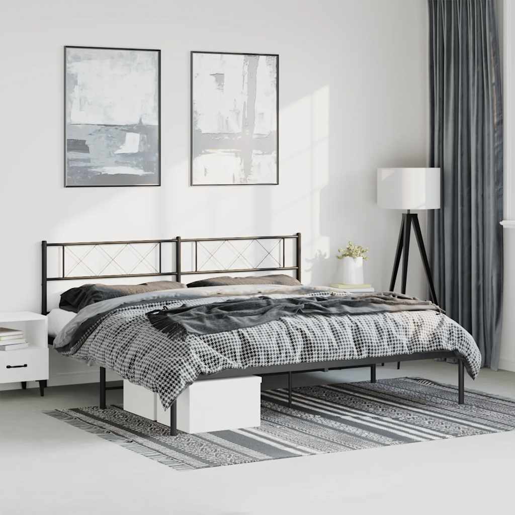 Metal Bed Frame Without Mattress 193X203Cm