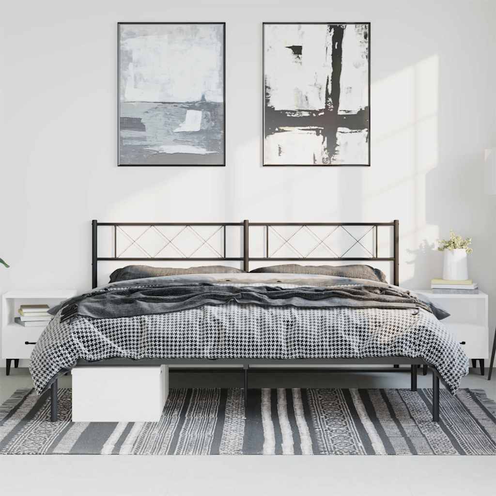 Metal Bed Frame Without Mattress 193X203Cm