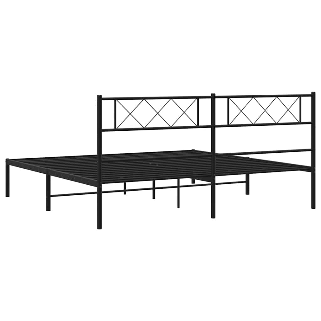 Metal Bed Frame Without Mattress 193X203Cm