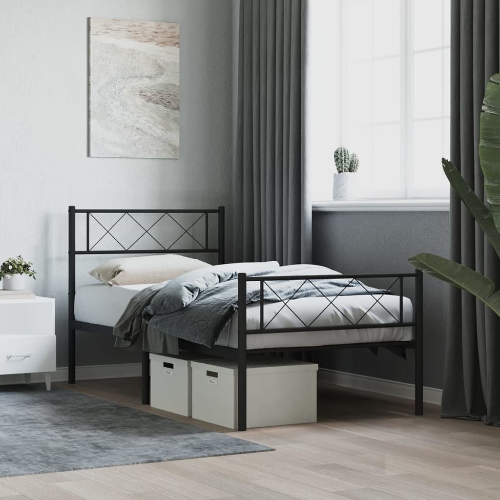 Metal Bed Frame Without Mattress 193X203Cm