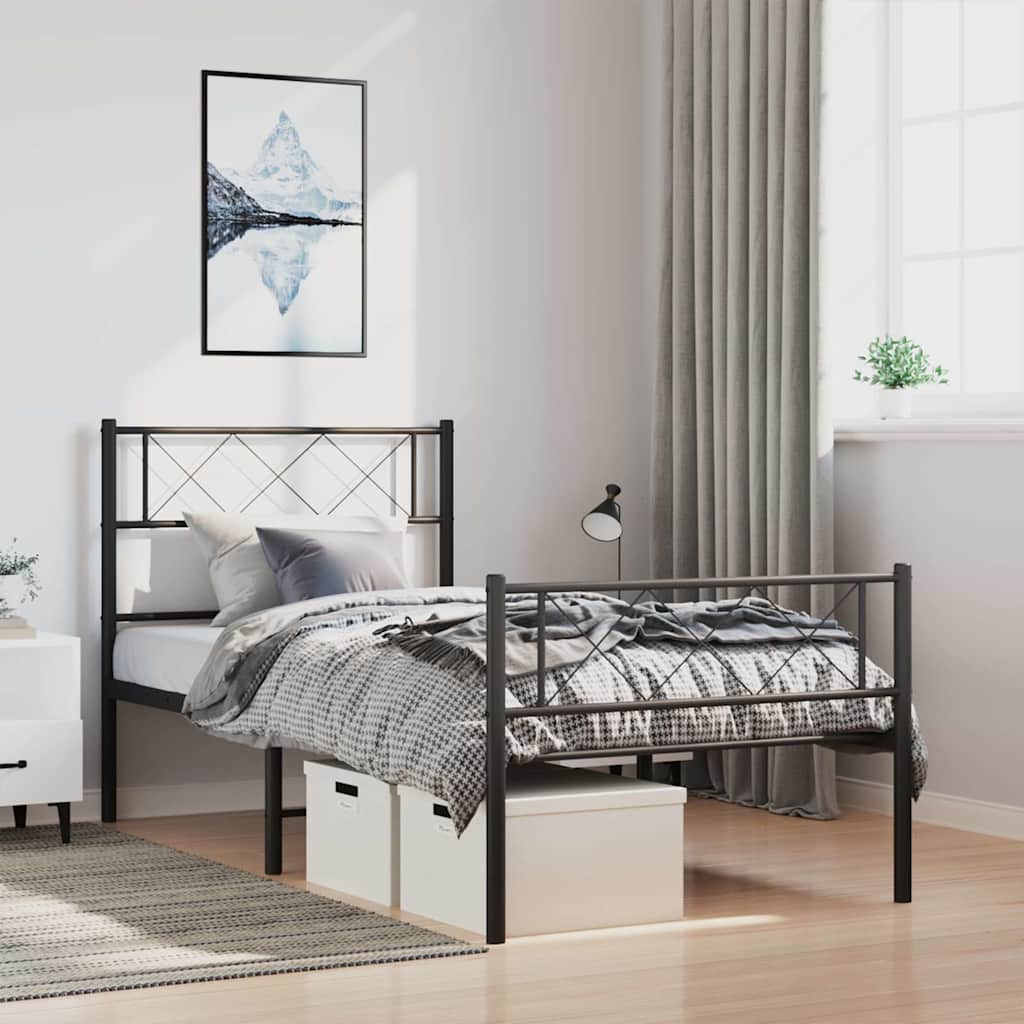 Metal Bed Frame Without Mattress 193X203Cm