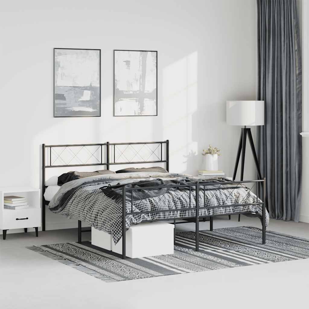Metal Bed Frame Without Mattress 193X203Cm