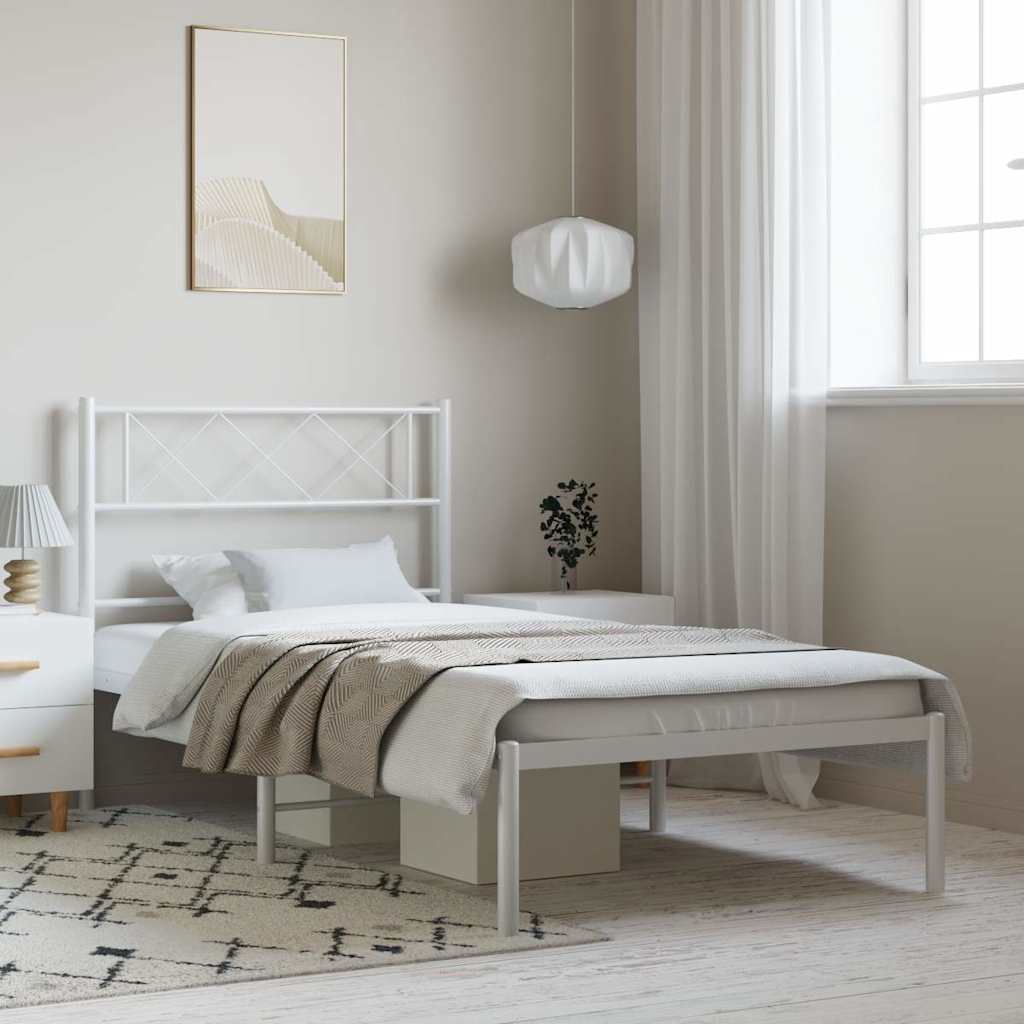 Metal Bed Frame Without Mattress 193X203Cm