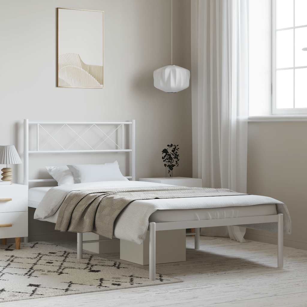 Metal Bed Frame Without Mattress 193X203Cm