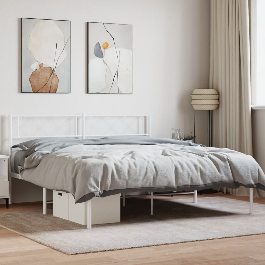 Metal Bed Frame Without Mattress 193X203Cm