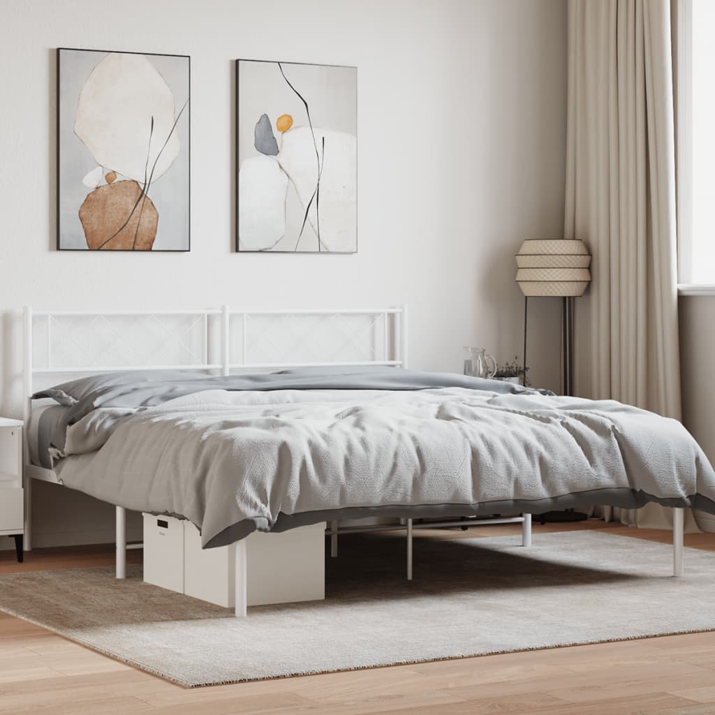 Metal Bed Frame Without Mattress 193X203Cm