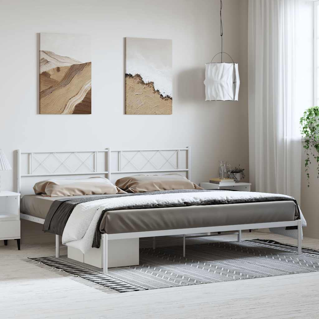 Metal Bed Frame Without Mattress 193X203Cm