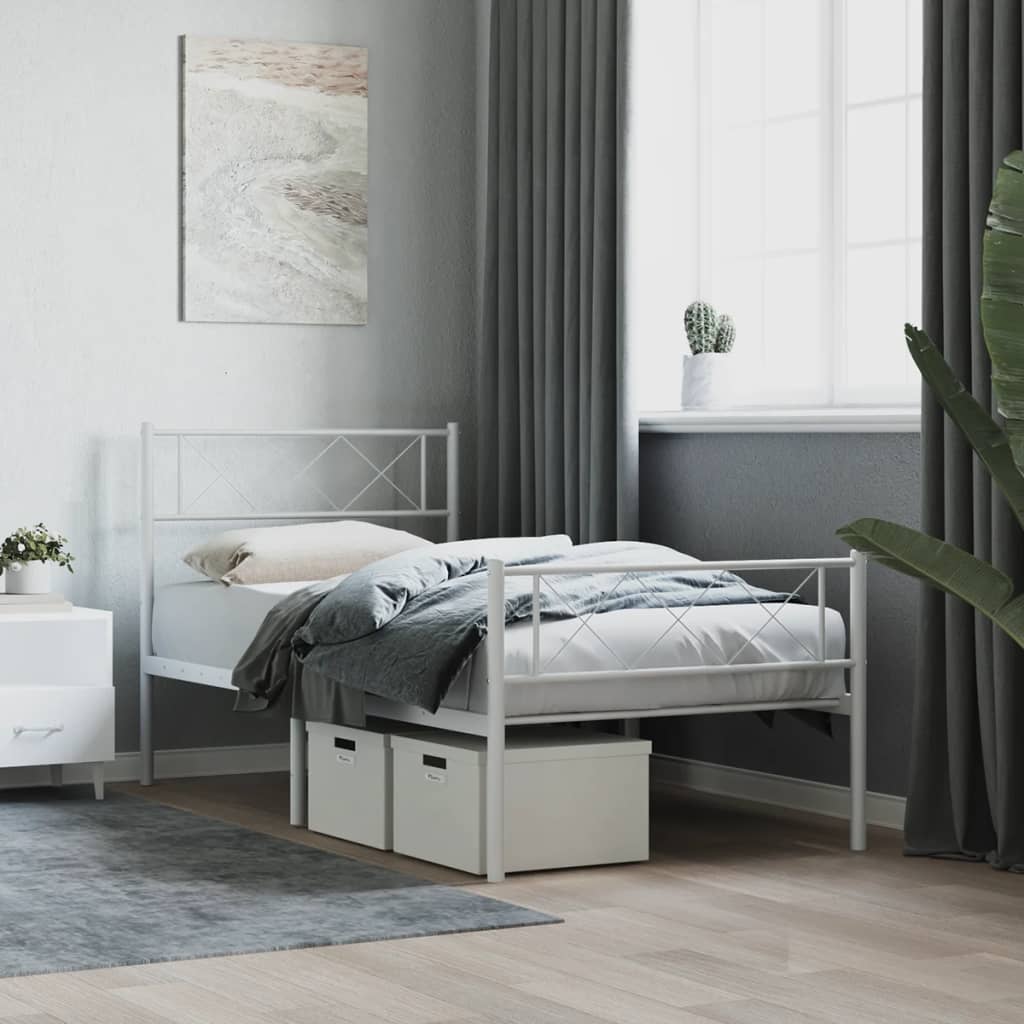 Metal Bed Frame Without Mattress 193X203Cm