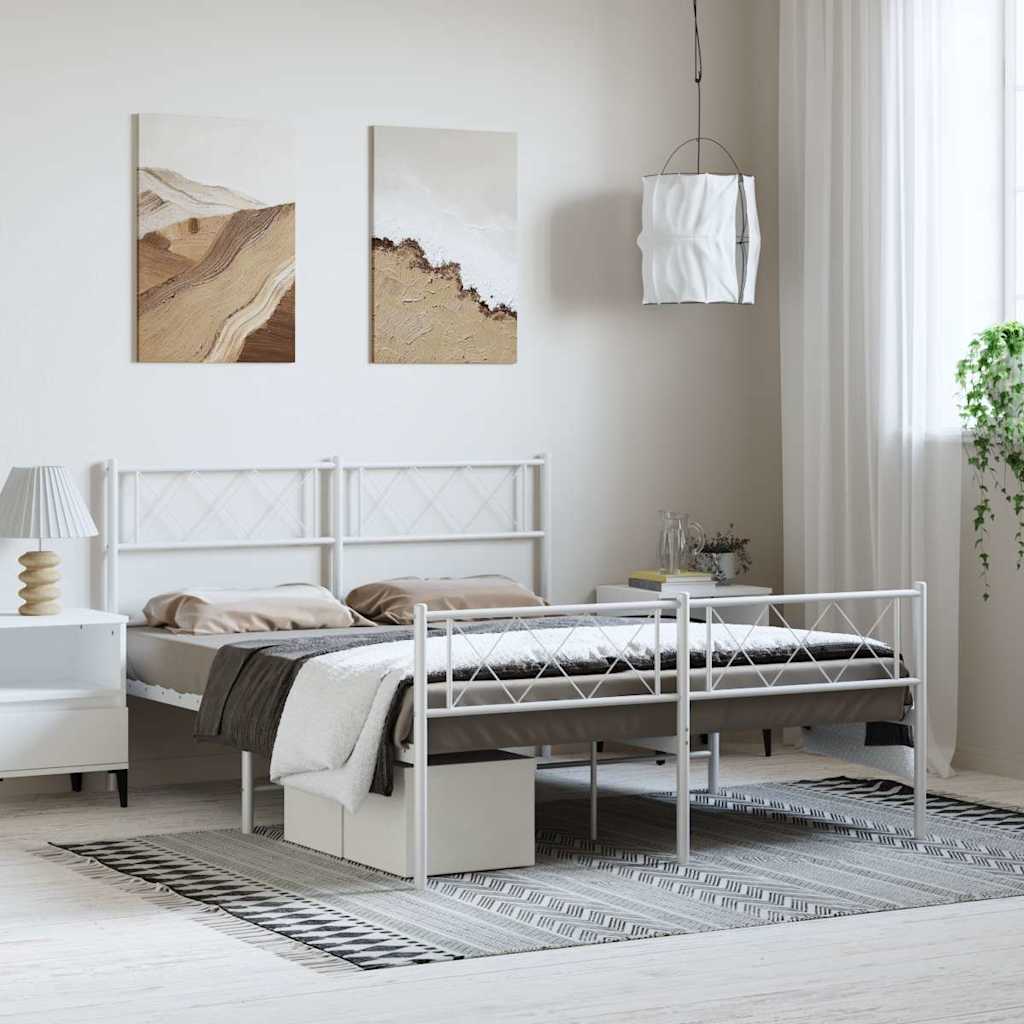 Metal Bed Frame Without Mattress 193X203Cm