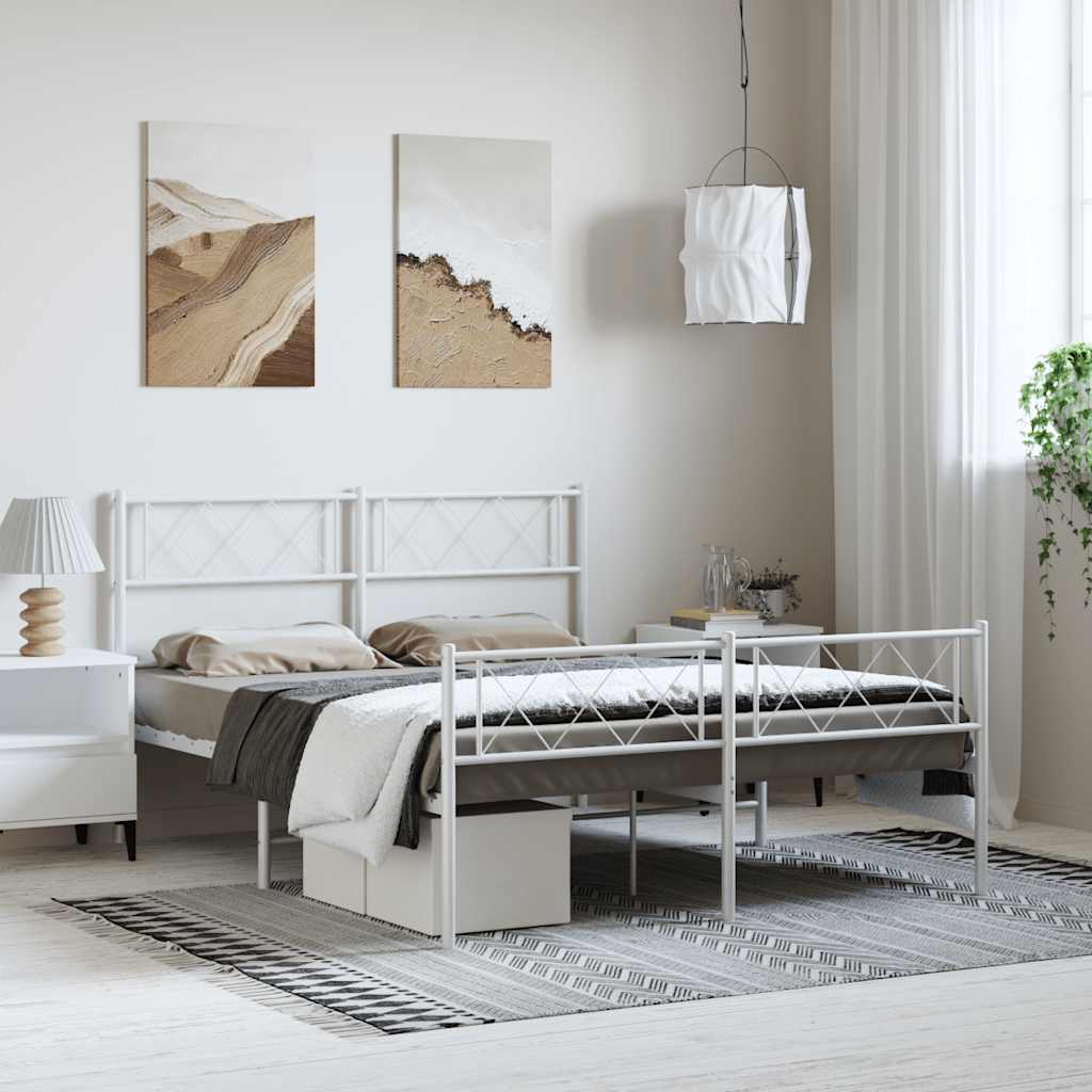 Metal Bed Frame Without Mattress 193X203Cm