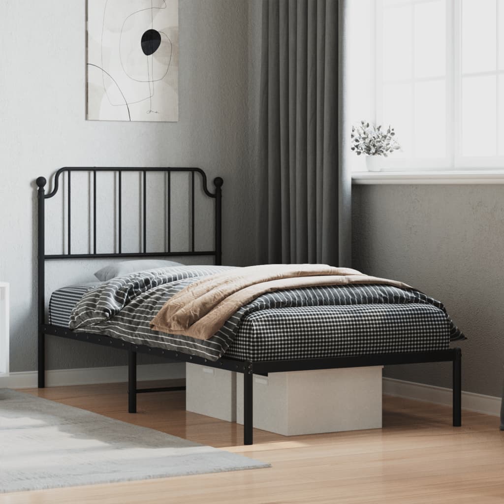 Metal Bed Frame Without Mattress 100X190Cm