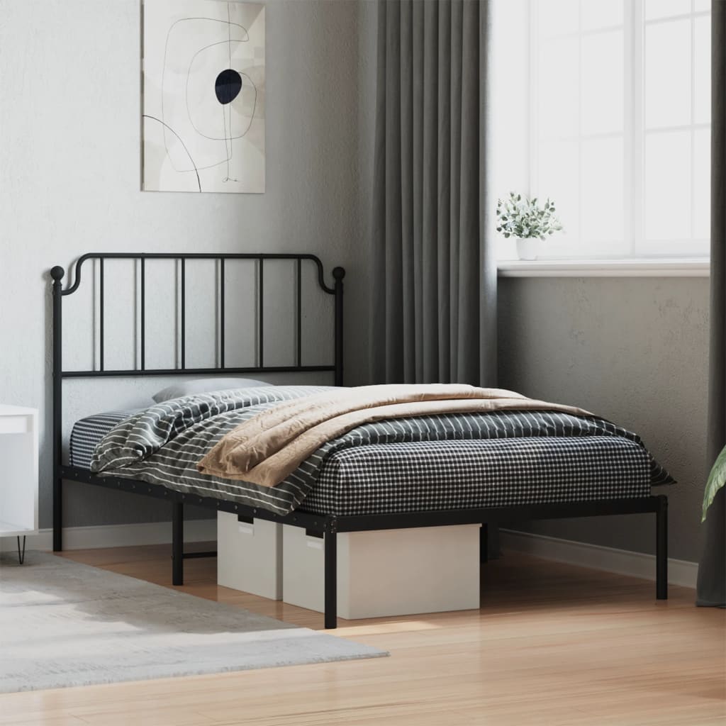 Metal Bed Frame Without Mattress 100X190Cm