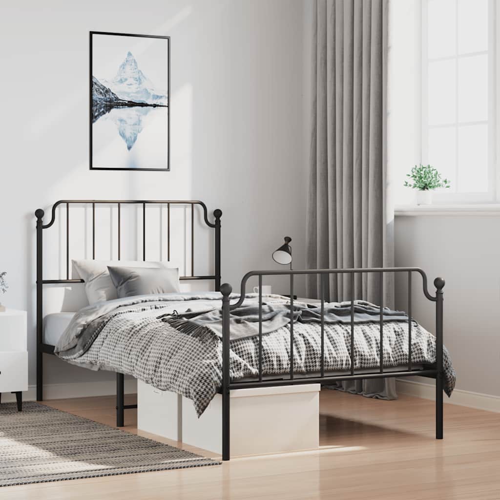 Metal Bed Frame Without Mattress 100X190Cm