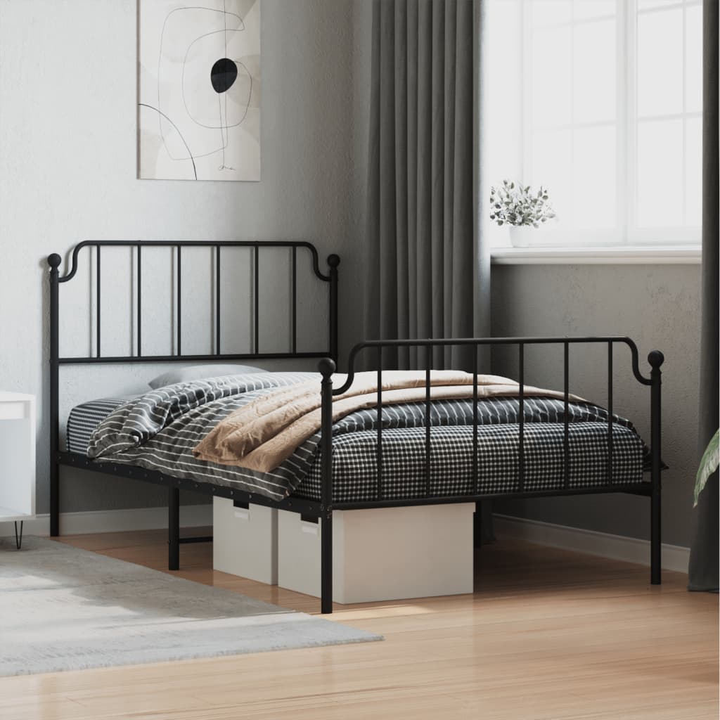 Metal Bed Frame Without Mattress 100X190Cm