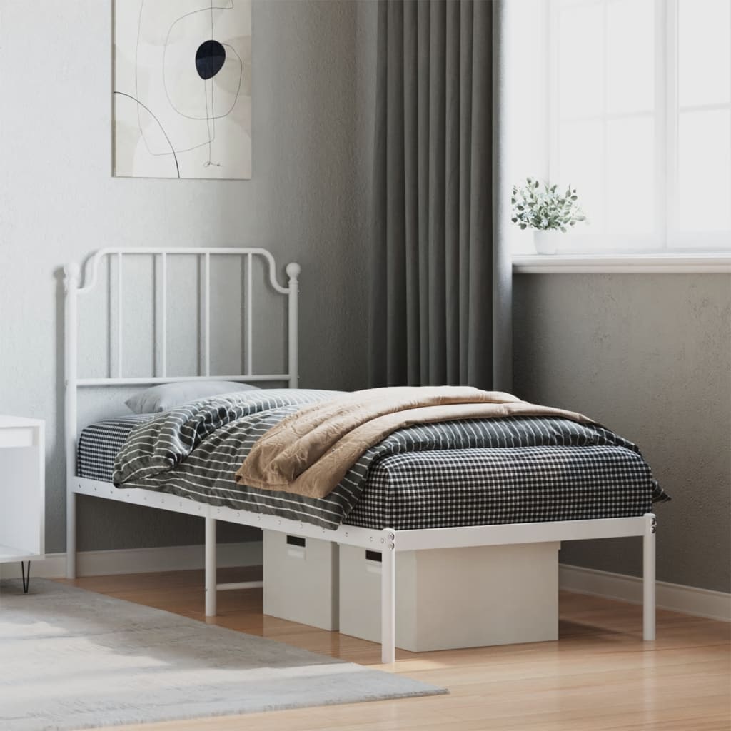 Metal Bed Frame Without Mattress 100X190Cm