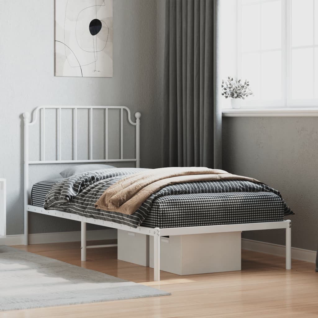 Metal Bed Frame Without Mattress 100X190Cm