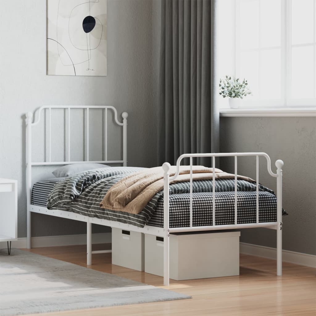 Metal Bed Frame Without Mattress 100X190Cm