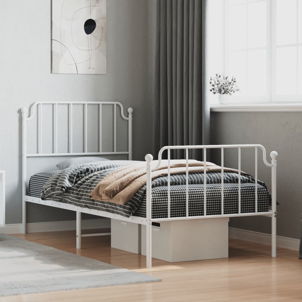 Metal Bed Frame Without Mattress 100X190Cm