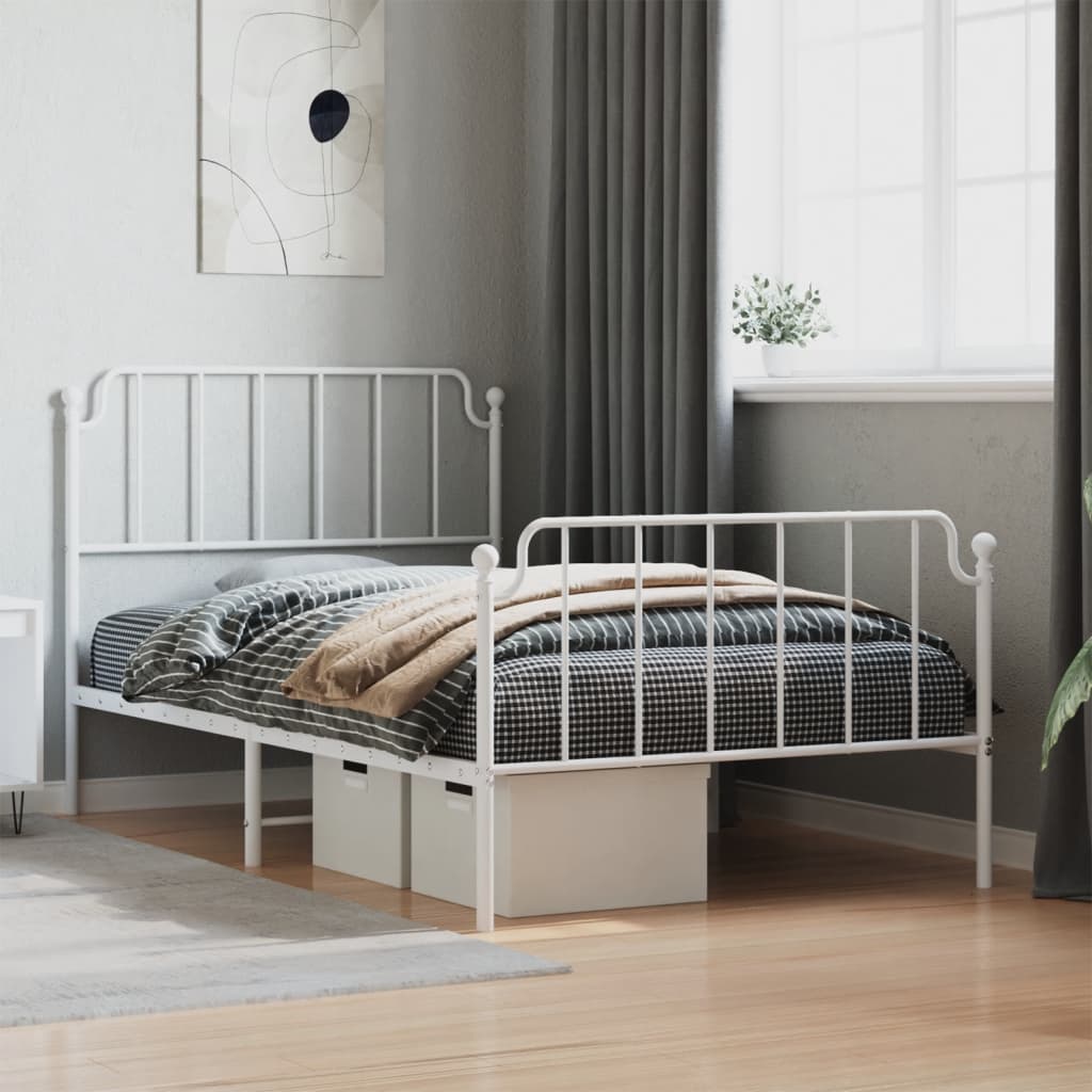 Metal Bed Frame Without Mattress 100X190Cm