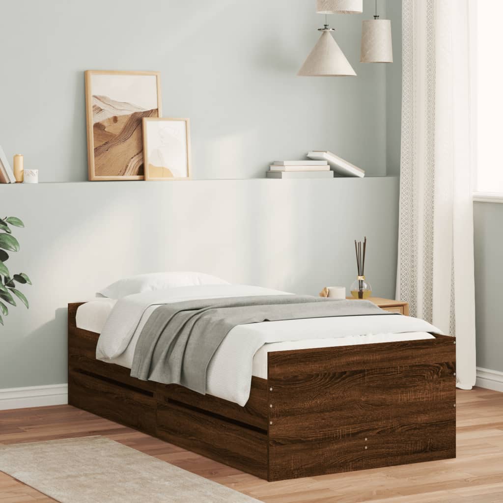 Bed Frame With Drawers Without Mattress