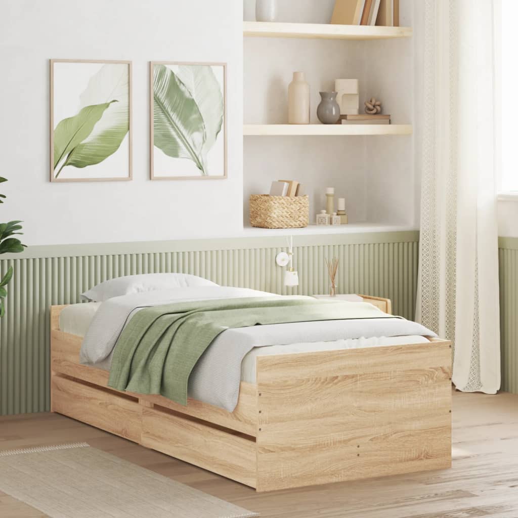 Bed Frame With Drawers Without Mattress
