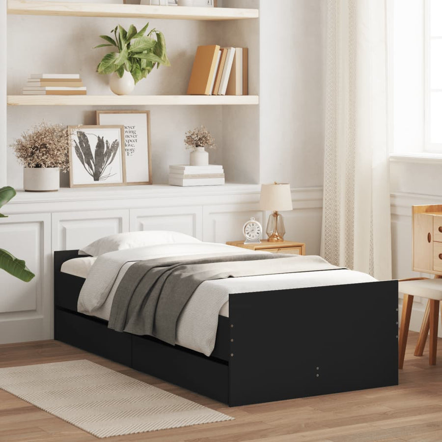Bed Frame With Drawers Without Mattress Single