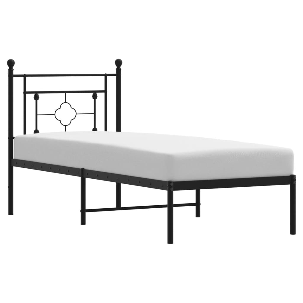 Metal Bed Frame Without Mattress 75X190Cm