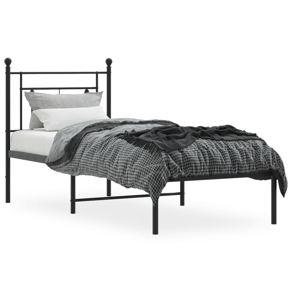 Metal Bed Frame Without Mattress 75X190Cm