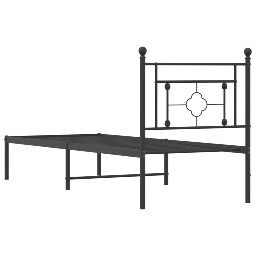 Metal Bed Frame Without Mattress 75X190Cm