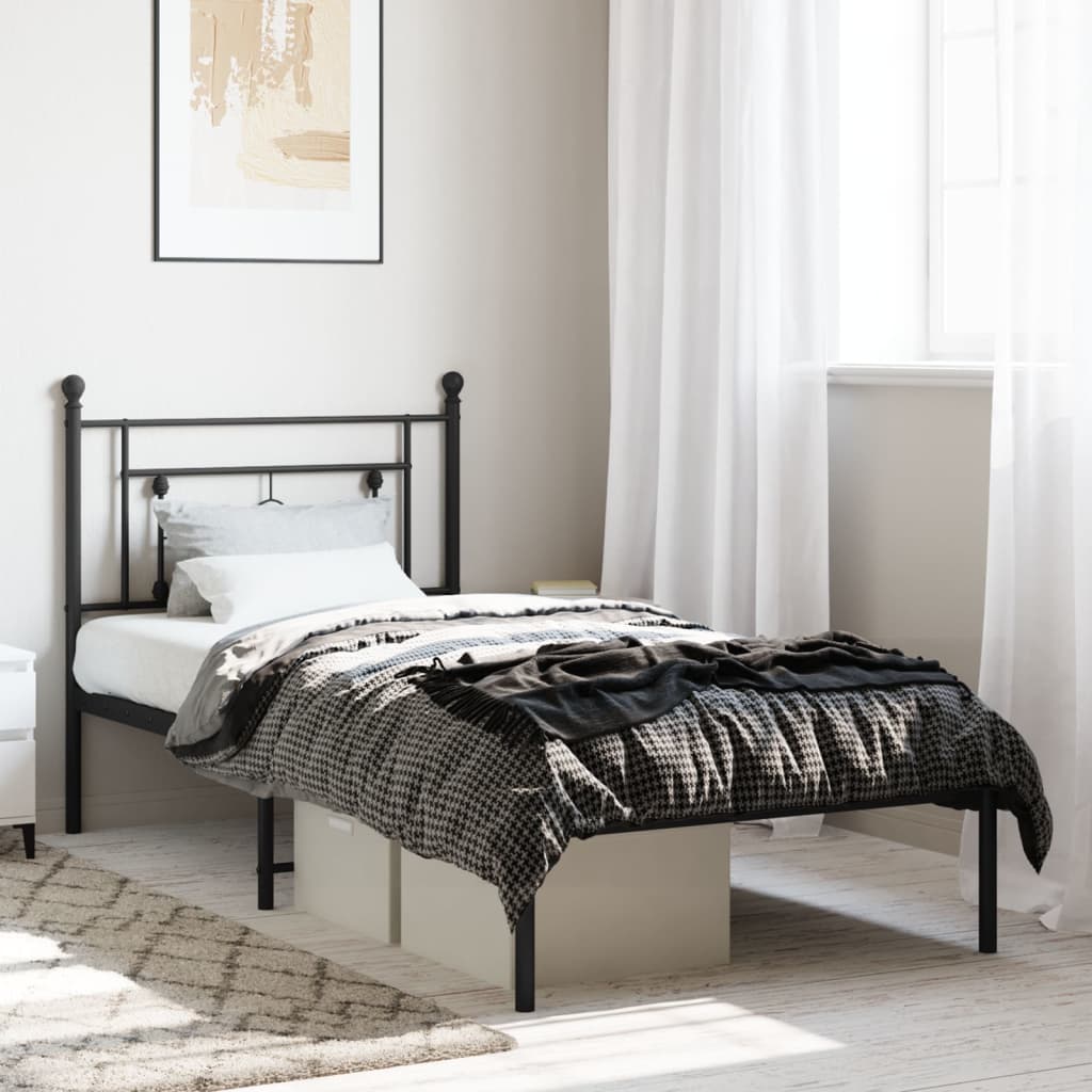 Metal Bed Frame Without Mattress 75X190Cm