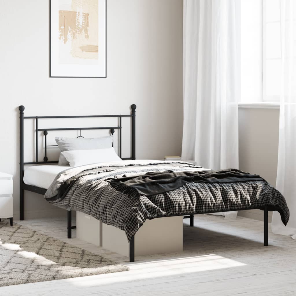 Metal Bed Frame Without Mattress 75X190Cm